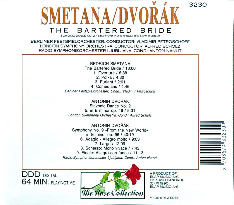 Smetana, Dvořak CD The Bartered Bride / Slavonic Dance No. 2 / Symphony No. 9 "F