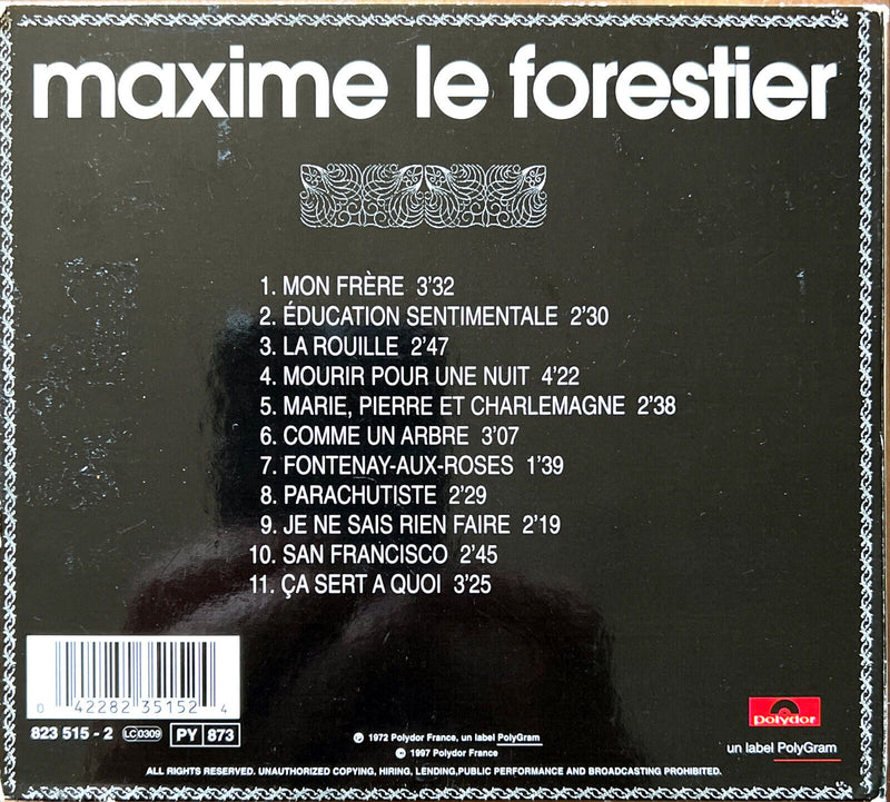 Maxime Le Forestier CD Mon Frère
