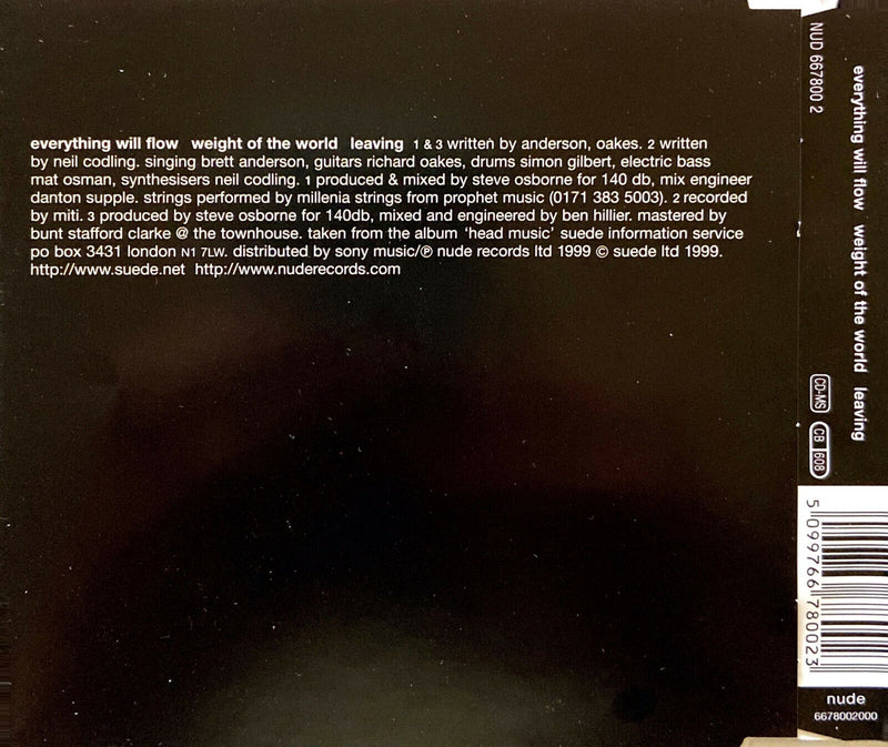 Suede ‎Maxi CD Everything Will Flow - Europe (EX+/VG+)
