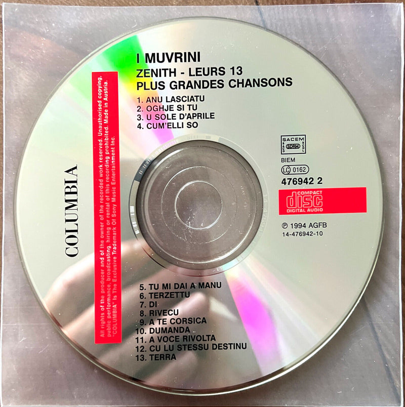 I Muvrini CD Au Zénith