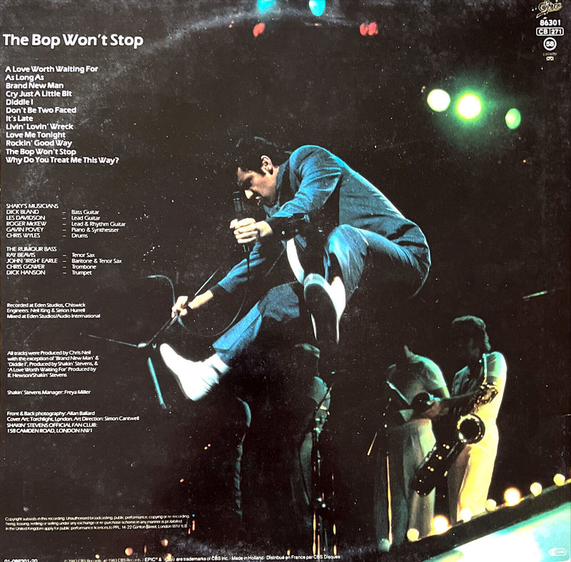 Shakin' Stevens LP The Bop Won't Stop