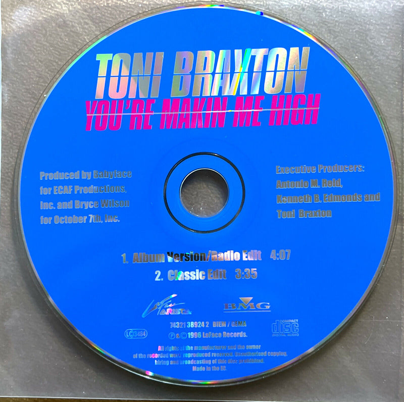 Toni Braxton CD Single You're Makin' Me High