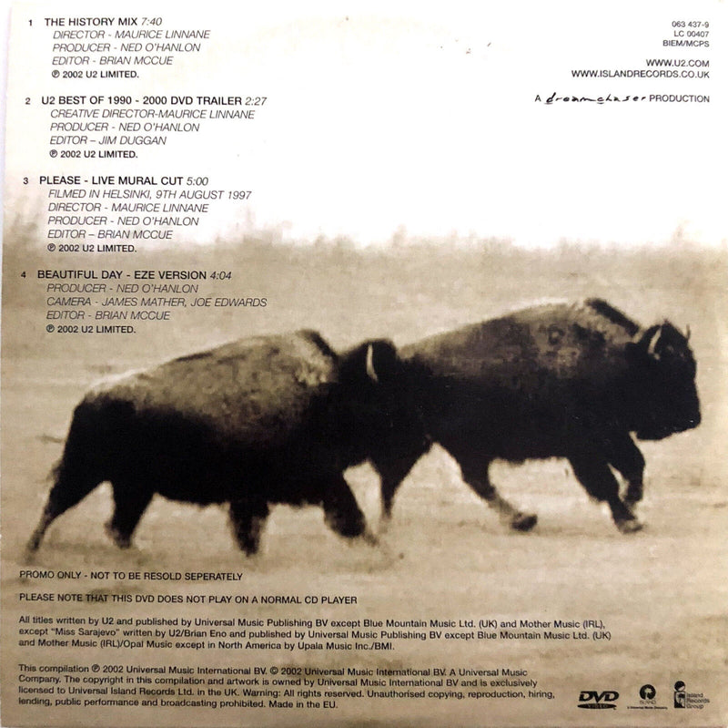 U2 ‎DVD Single The Best Of 1990-2000 - Promo - Europe (EX/EX+)