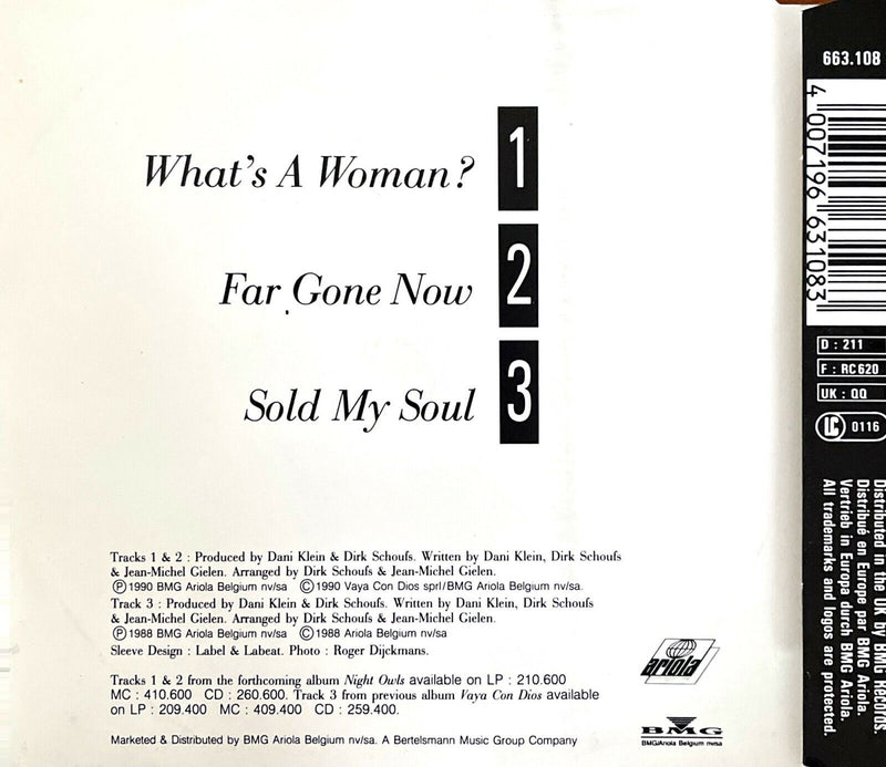 Vaya Con Dios Maxi CD What's A Woman?