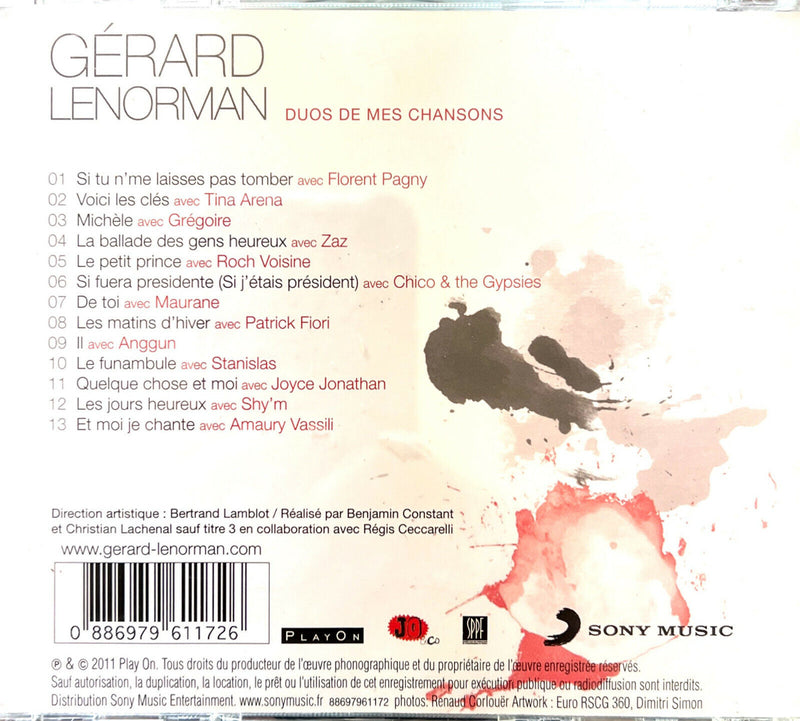 Gérard Lenorman CD Duos De Mes Chansons