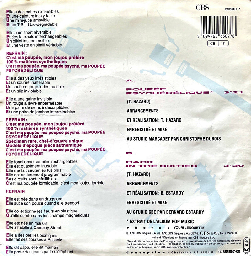 Thierry Hazard 7" Poupée Psychédélique