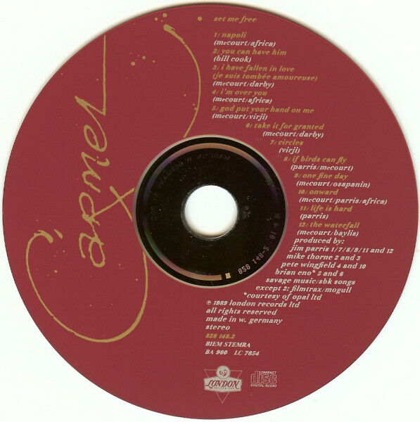 Carmel CD Set Me Free - Europe (EX/M)
