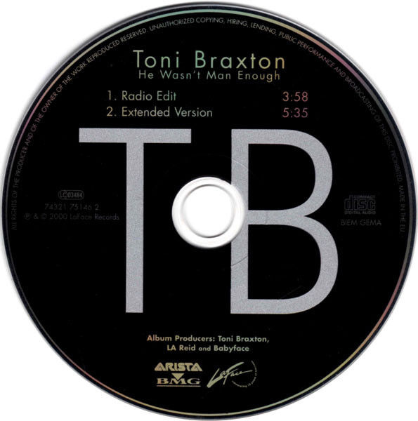 Toni Braxton ‎CD Single He Wasn't Man Enough - Europe (VG/VG)