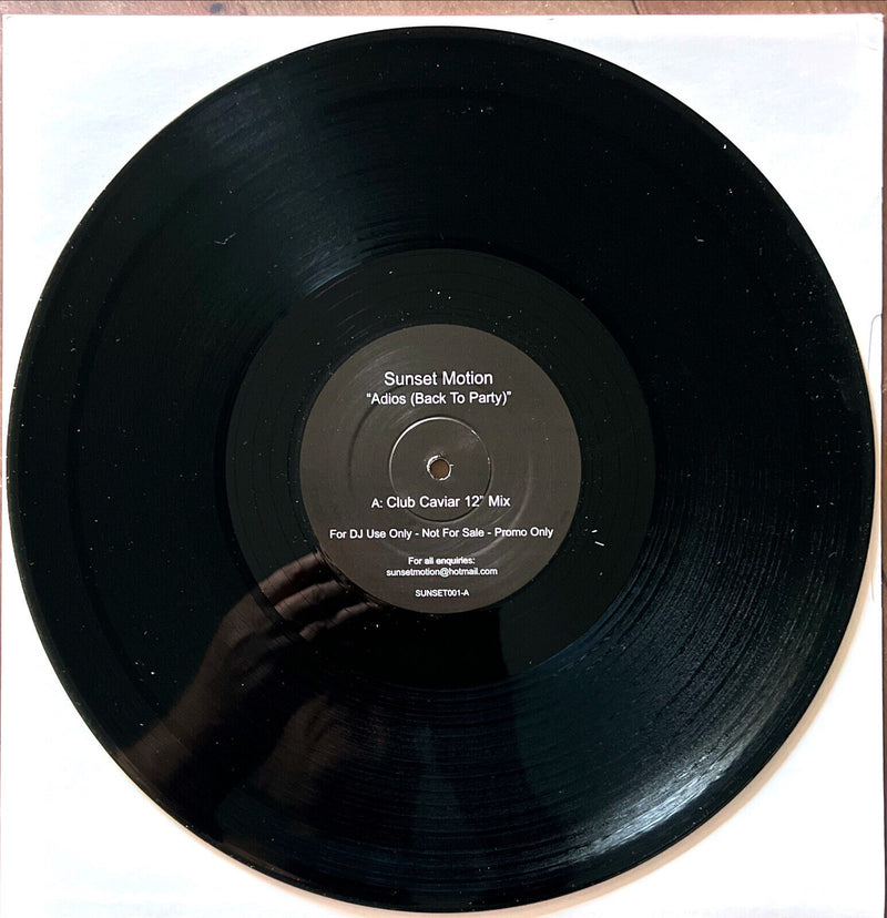 Sunset Motion 12" Adios (Back To Party) - Promo