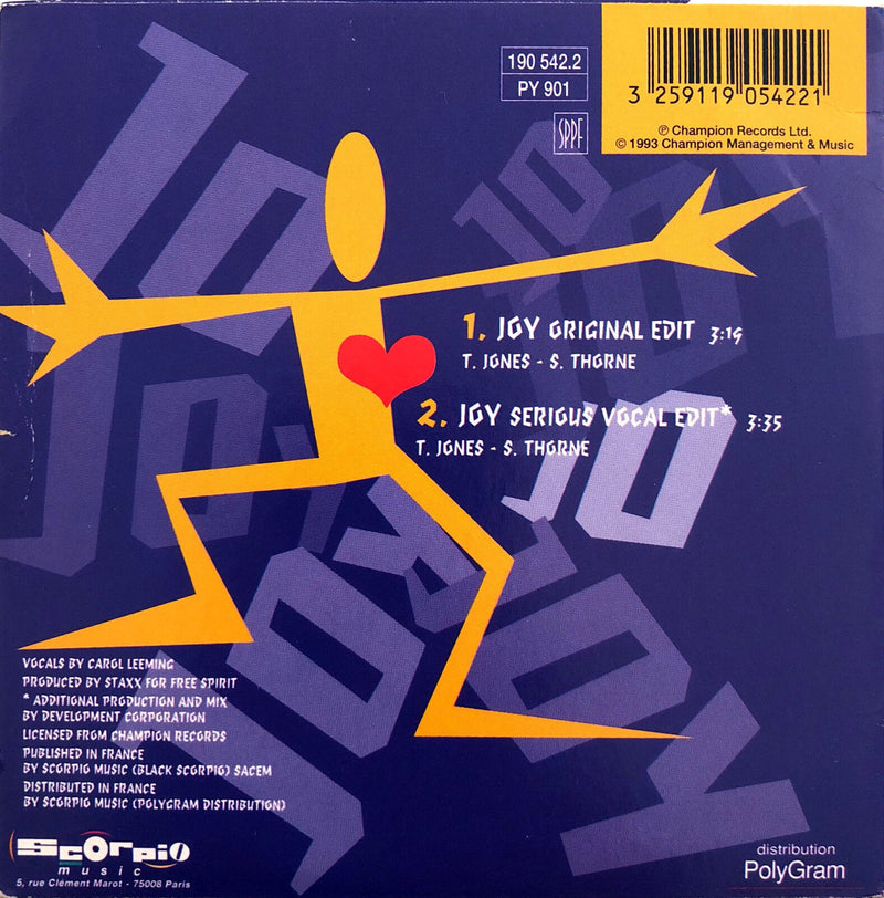 Staxx ‎CD Single Joy - France (VG+/EX)