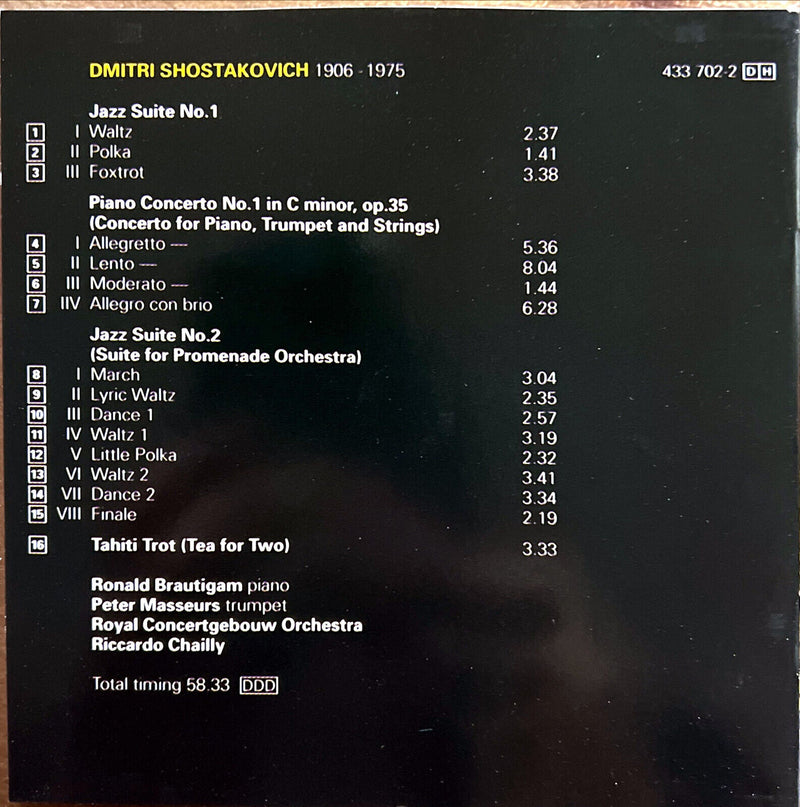 Shostakovich / Royal Concertgebouw Orchestra, Riccardo Chailly CD The Jazz Album