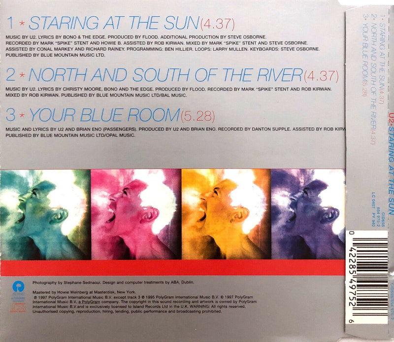 U2 ‎Maxi CD Staring At The Sun - Europe (EX/EX+)