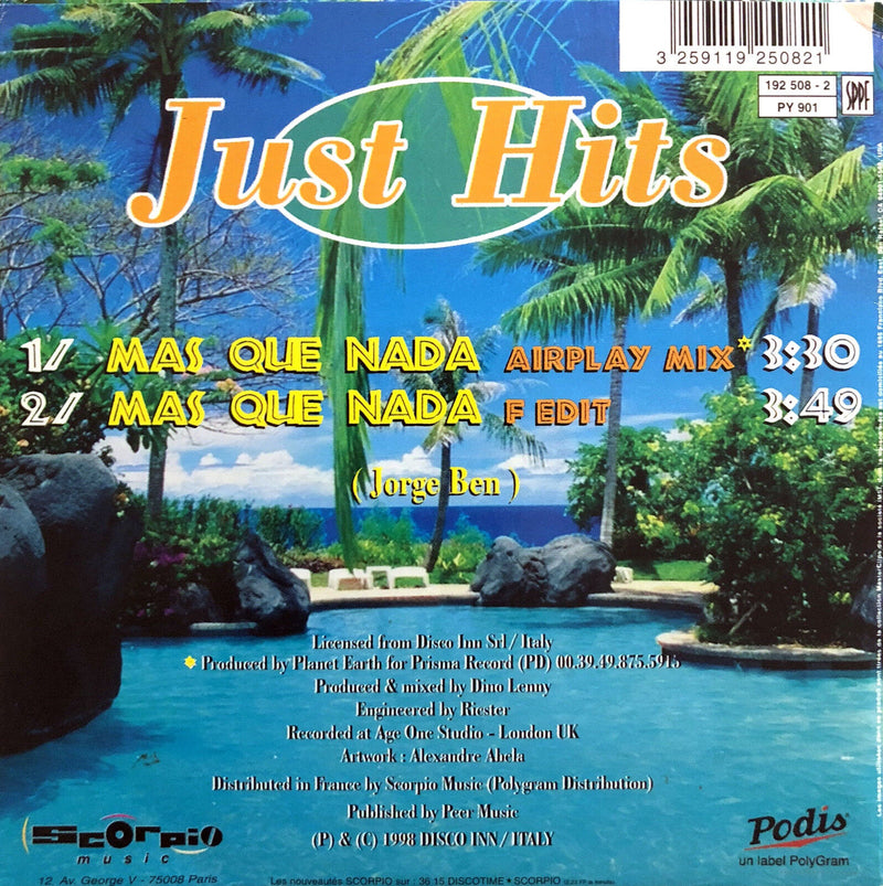 Just Hits ‎CD Single Mas Que Nada - France (EX/M)