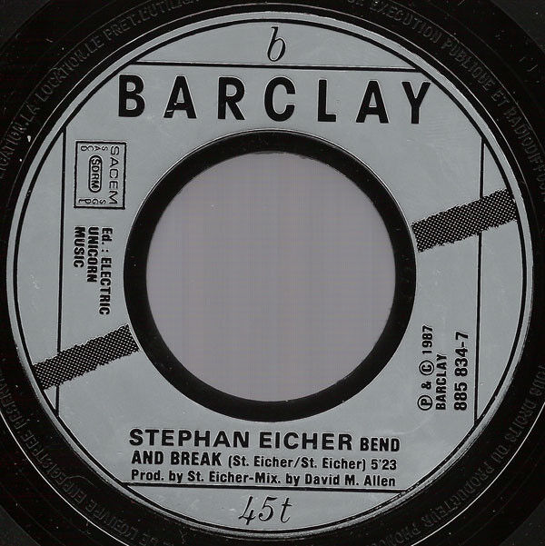 Stephan Eicher ‎7" Combien De Temps - France (EX/EX)