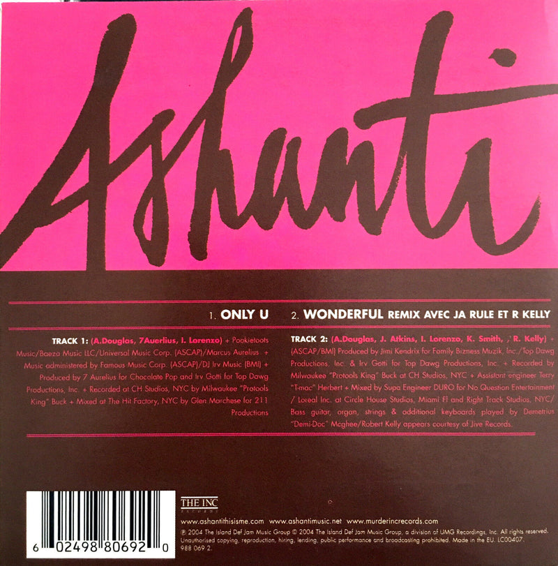 Ashanti ‎CD Single Only U - France (EX+/M)