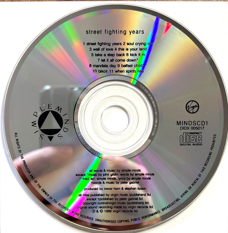 Simple Minds CD Street Fighting Years