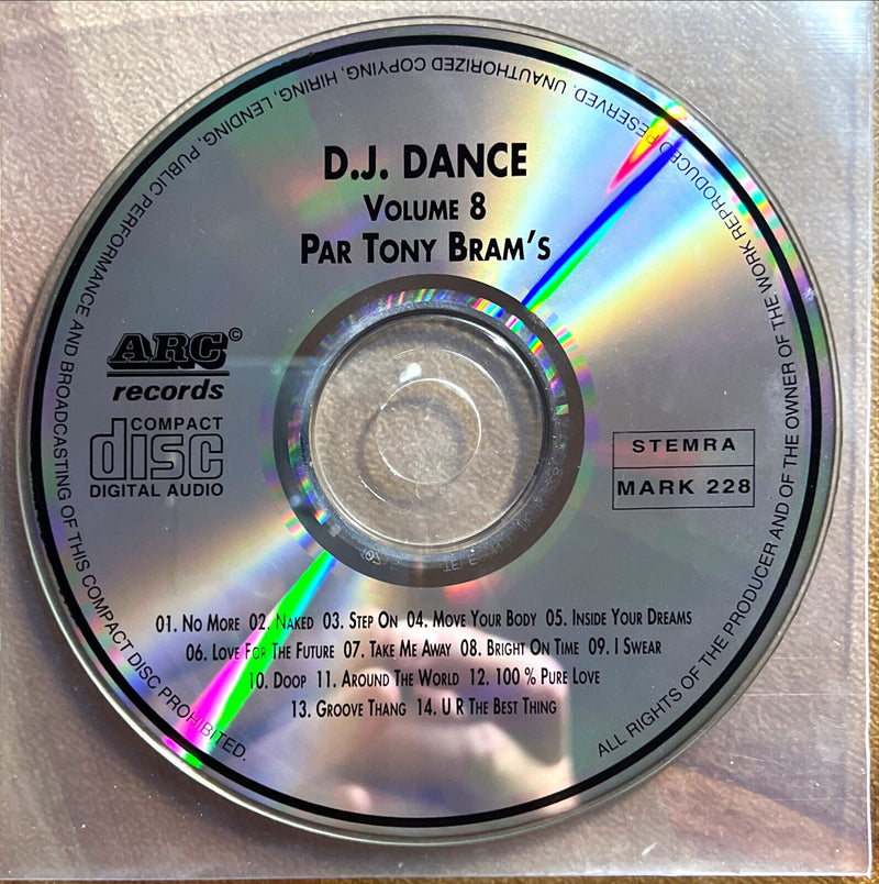 Various CD D.J. Dance Volume 8 par Tony Bram's