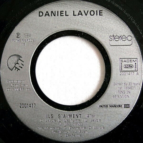 Daniel Lavoie 7" Ils S'Aiment - France (EX/M)