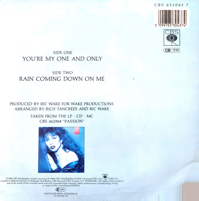Jennifer Rush ‎7" You're My One And Only - Europe (VG/EX)