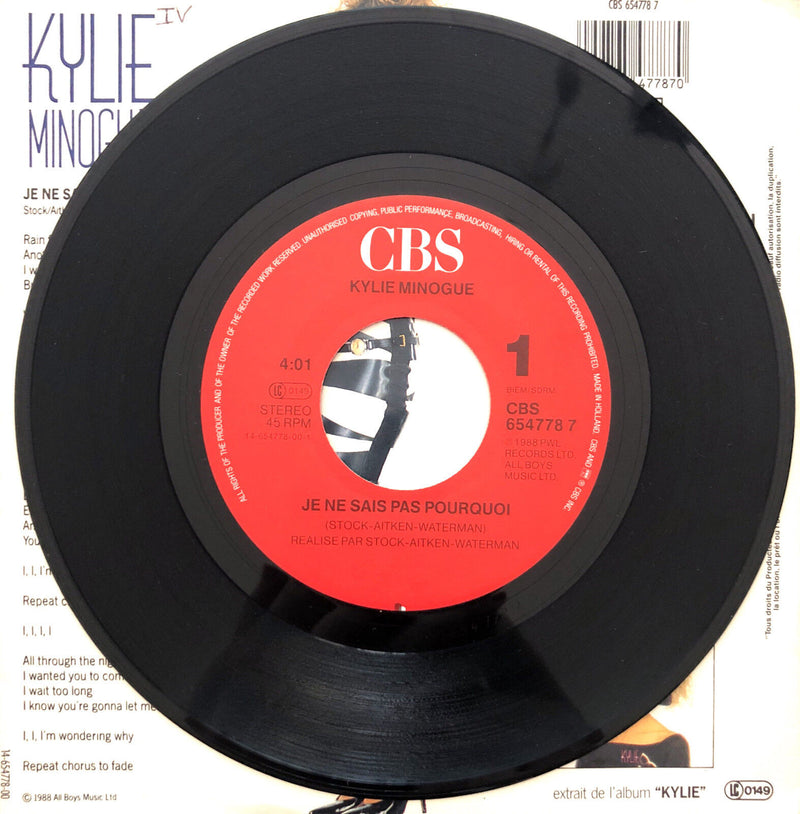 Kylie Minogue ‎7" Je Ne Sais Pas Pourquoi & Made In Heaven - France (VG/VG+)