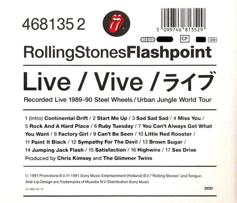 The Rolling Stones ‎CD Flashpoint - Europe (EX+/EX)