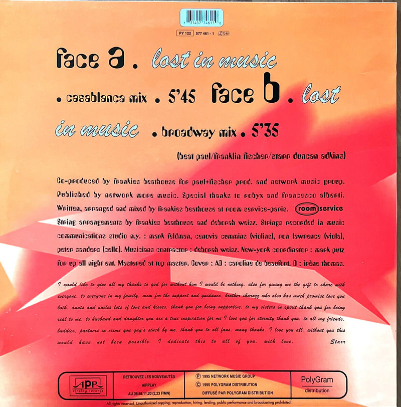 Starr 12" Lost In Music