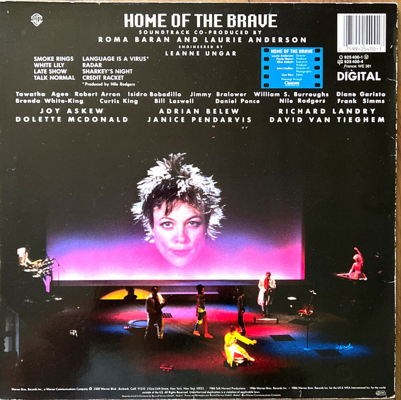 Laurie Anderson LP Home Of The Brave