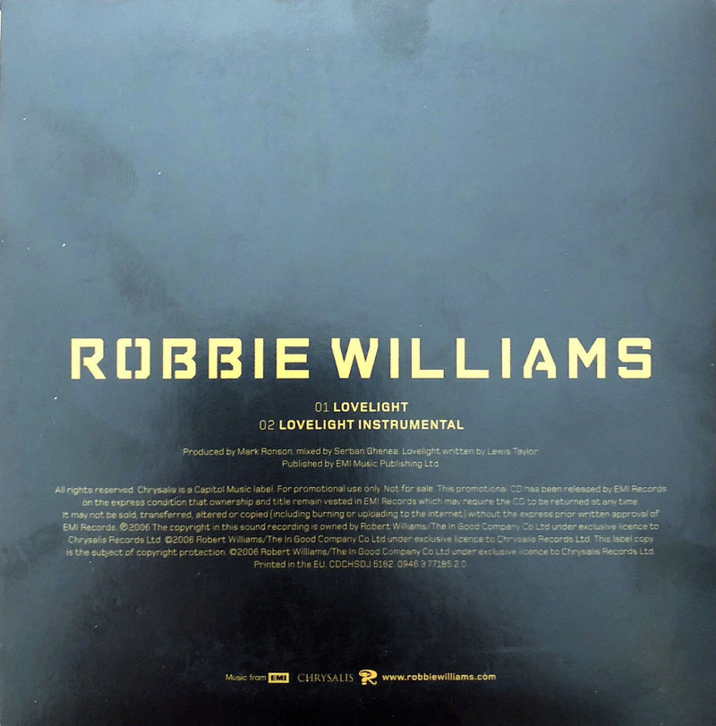 Robbie Williams ‎CD Single Lovelight - Promo - UK (EX/M)