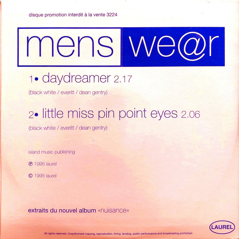 Menswe@r CD Single Daydreamer - Promo - France (VG+/M)