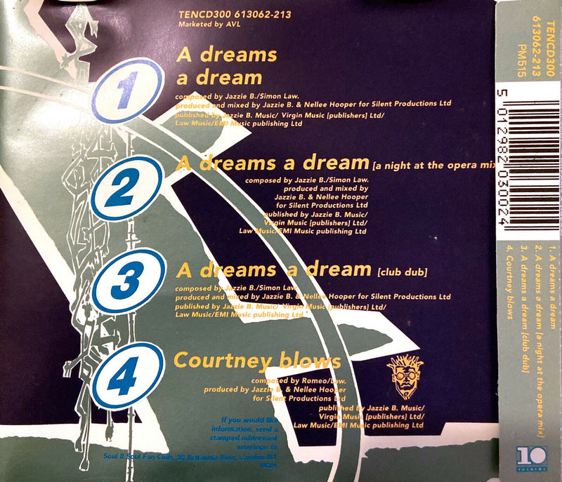 Soul II Soul ‎Maxi CD A Dreams A Dream - UK (VG+/VG+)