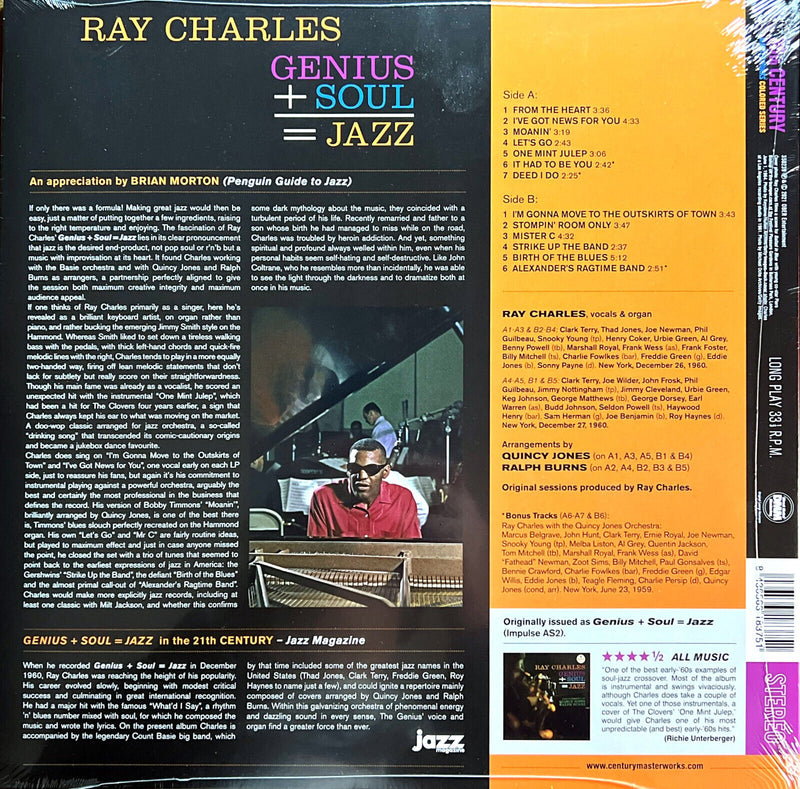 Ray Charles LP Genius + Soul = Jazz - Orange vinyl