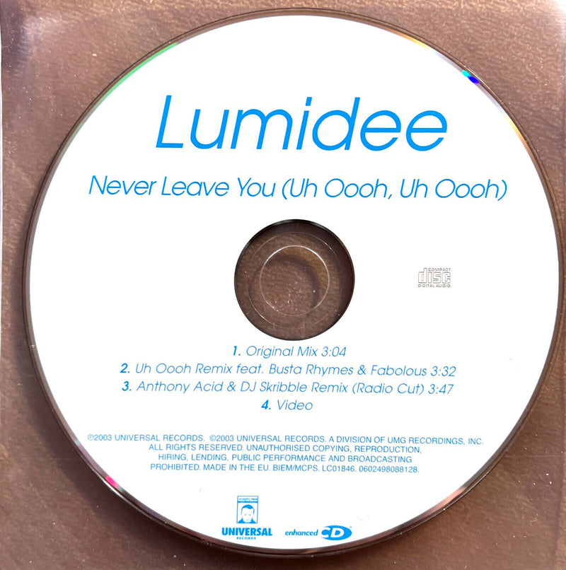 Lumidee Maxi CD Never Leave You (Uh Oooh, Uh Oooh) - Europe