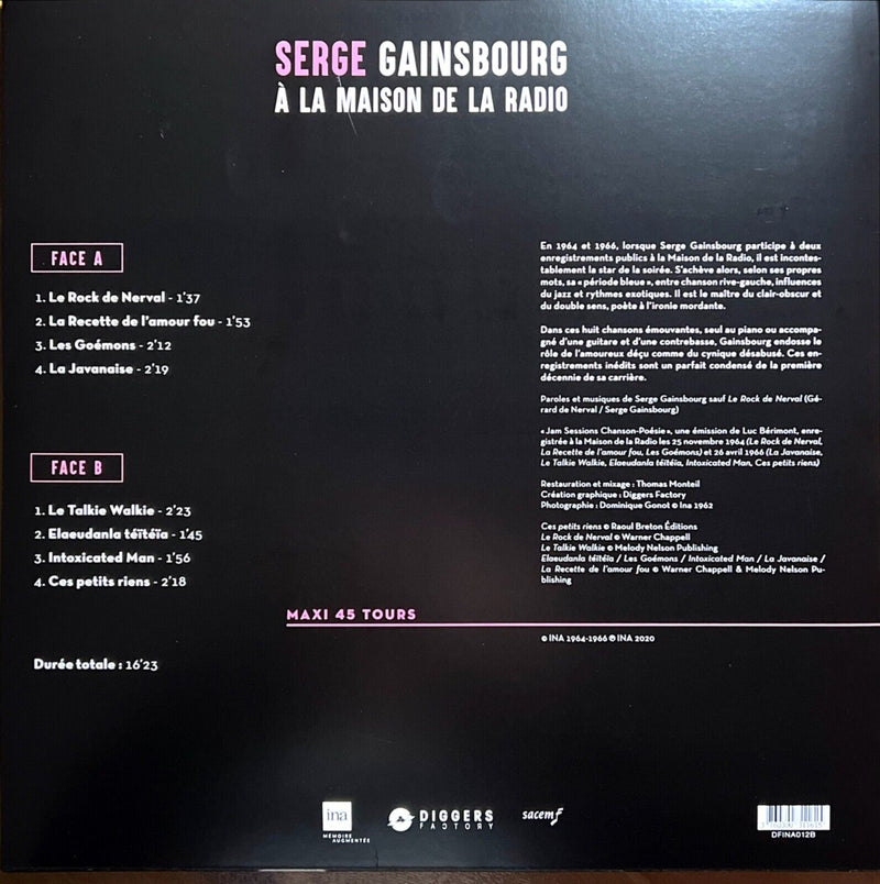 Serge Gainsbourg ‎12" À La Maison De La Radio - Limited Edition, Pink Vinyl - Fr