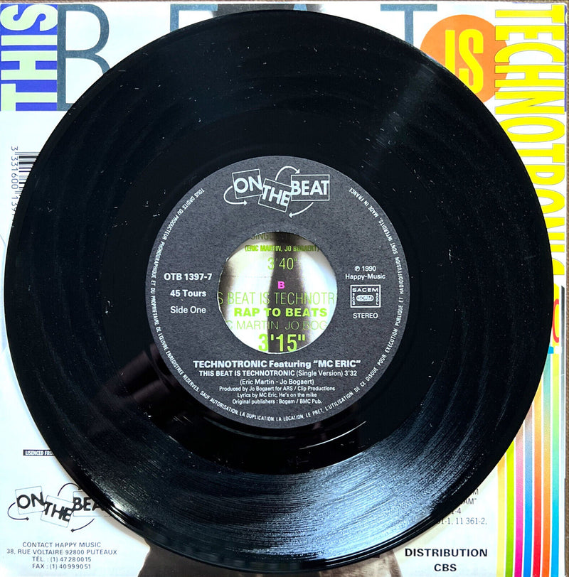 Technotronic 7" This Beat Is Technotronic - France