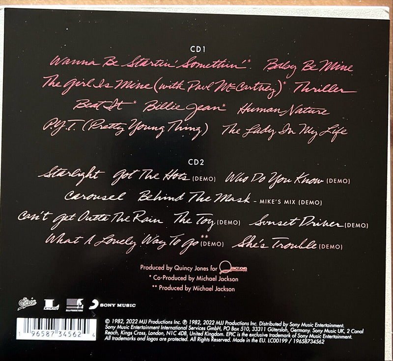 Michael Jackson 2xCD Thriller 40 - Europe