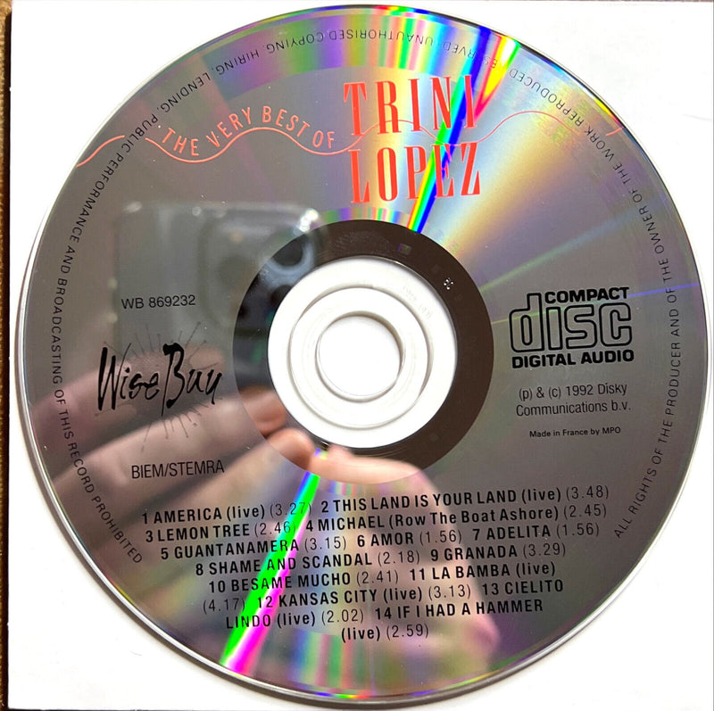 Trini Lopez CD The Very Best Of Trini Lopez