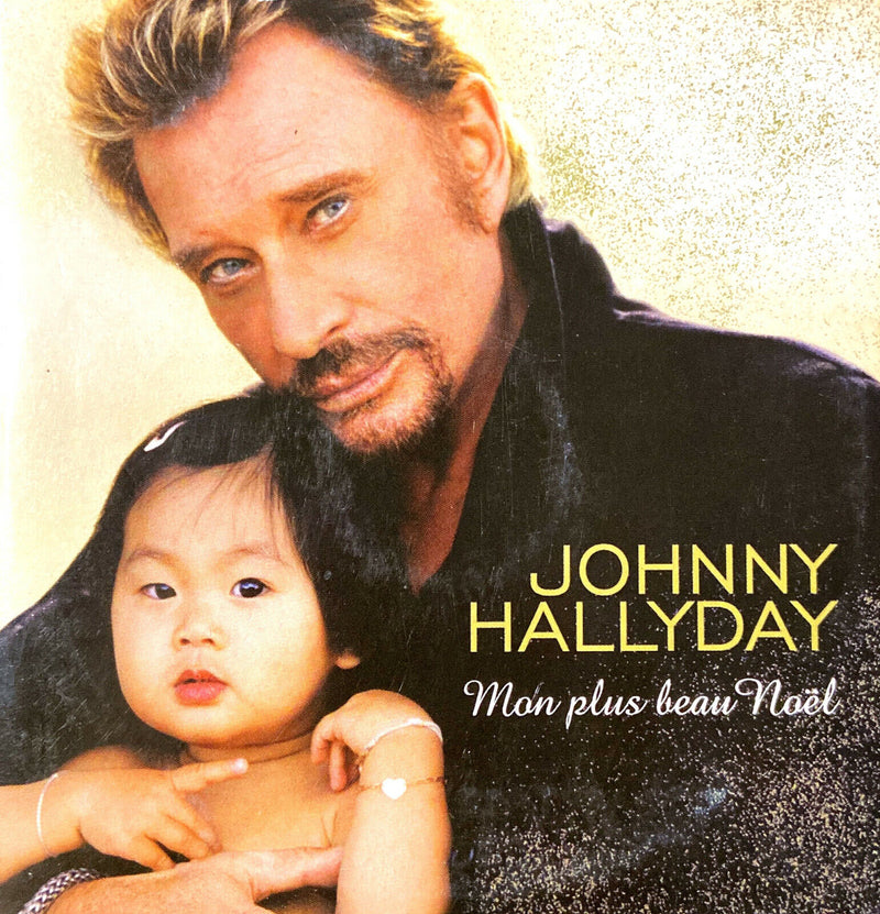 Johnny Hallyday ‎CD Single Mon Plus Beau Noël - France (VG+/VG+)
