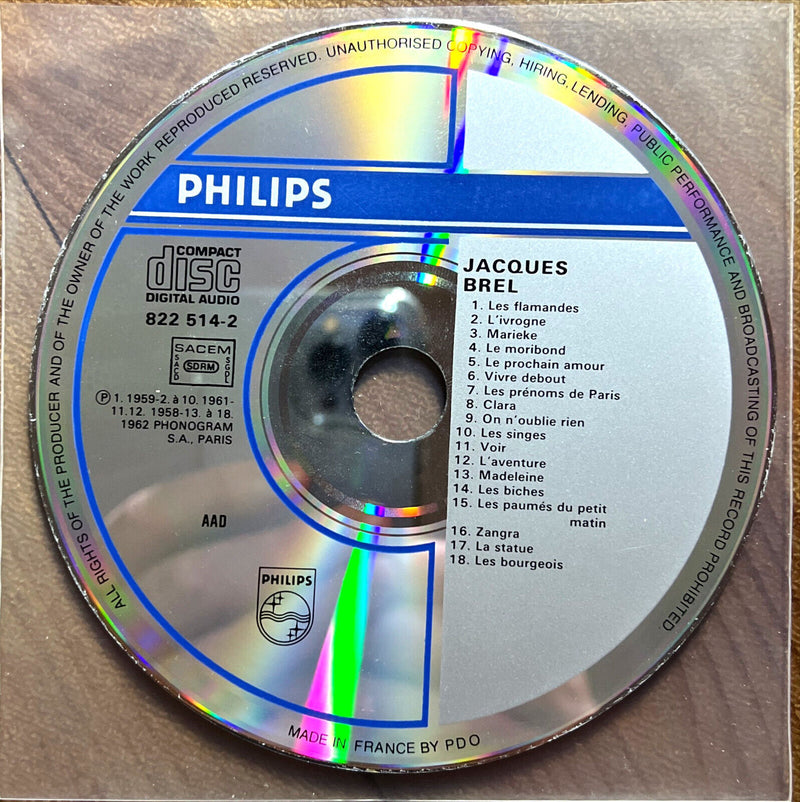 Jacques Brel CD Marieke
