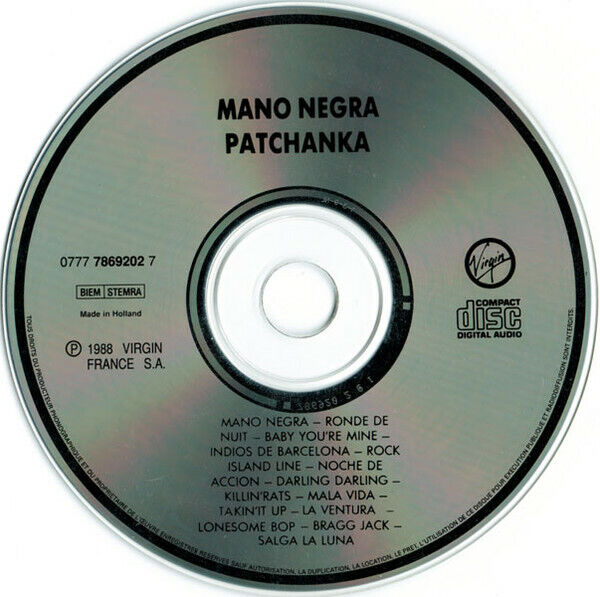 Mano Negra CD Patchanka - Europe (VG+/EX+)