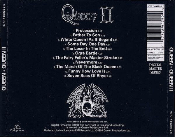 Queen ‎CD Queen II - Europe (EX+/EX+)