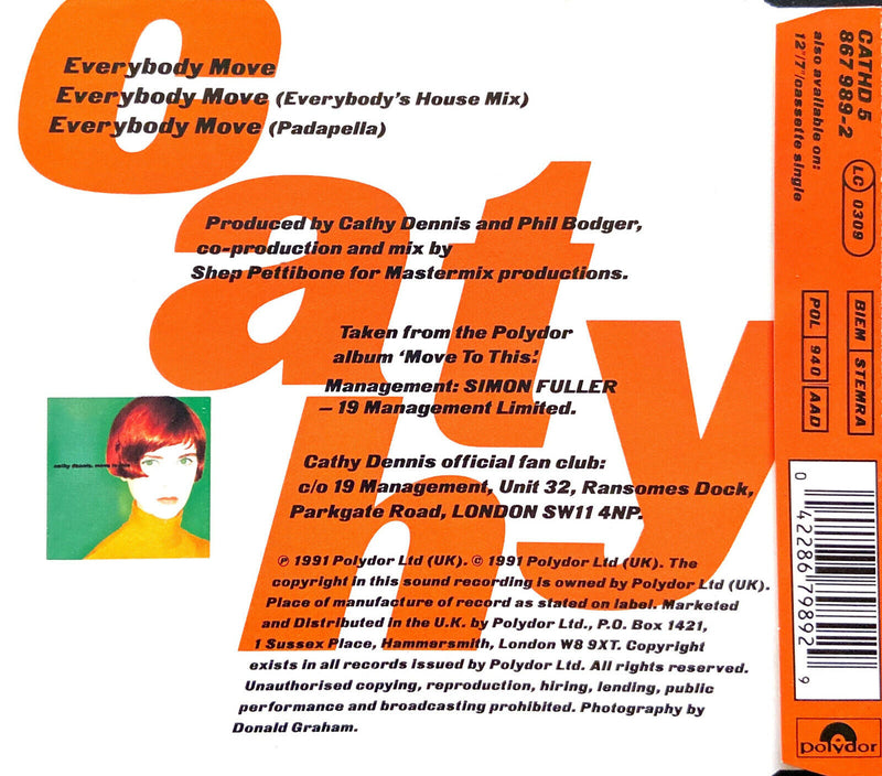 Cathy Dennis ‎Maxi CD Everybody Move - Europe (M/VG+)