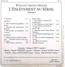 Mozart CD L'Enlèvement Au Sérail - Promo - France (EX/EX+)
