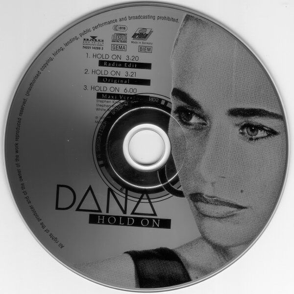 Dana Maxi CD Hold On - Germany (M/EX+)