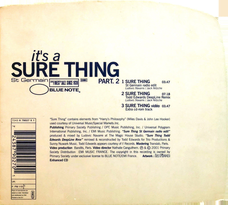 St Germain Maxi CD It's A Sure Thing Part 2 - Europe (VG+/VG+)