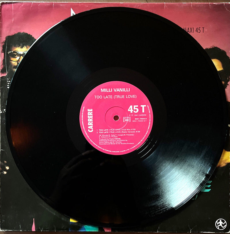 The Real Milli Vanilli 12" Too Late (True Love)
