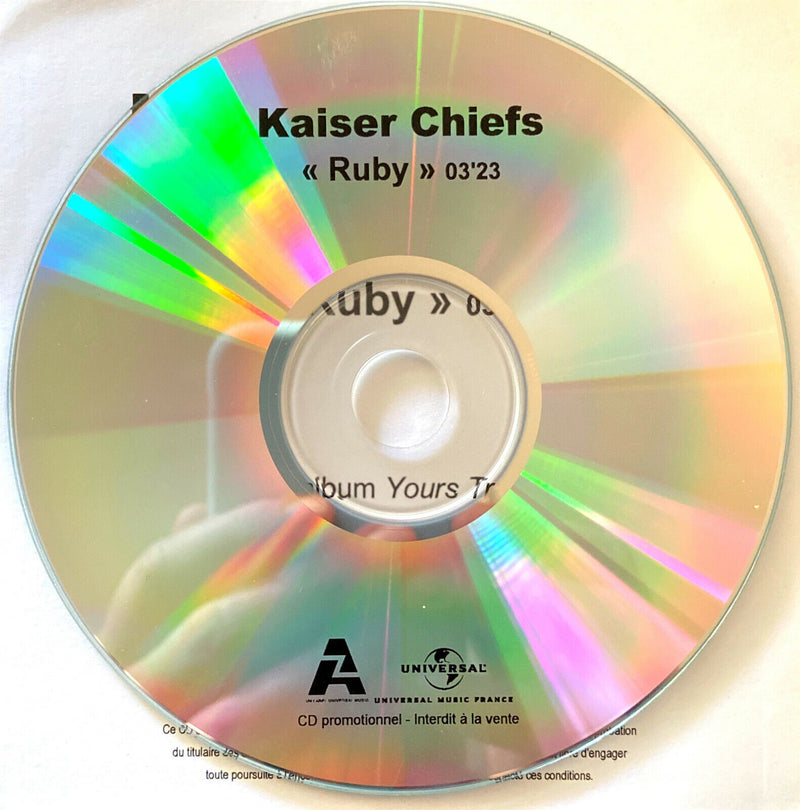 Kaiser Chiefs CD Single Ruby - Promo - France (EX/VG+)