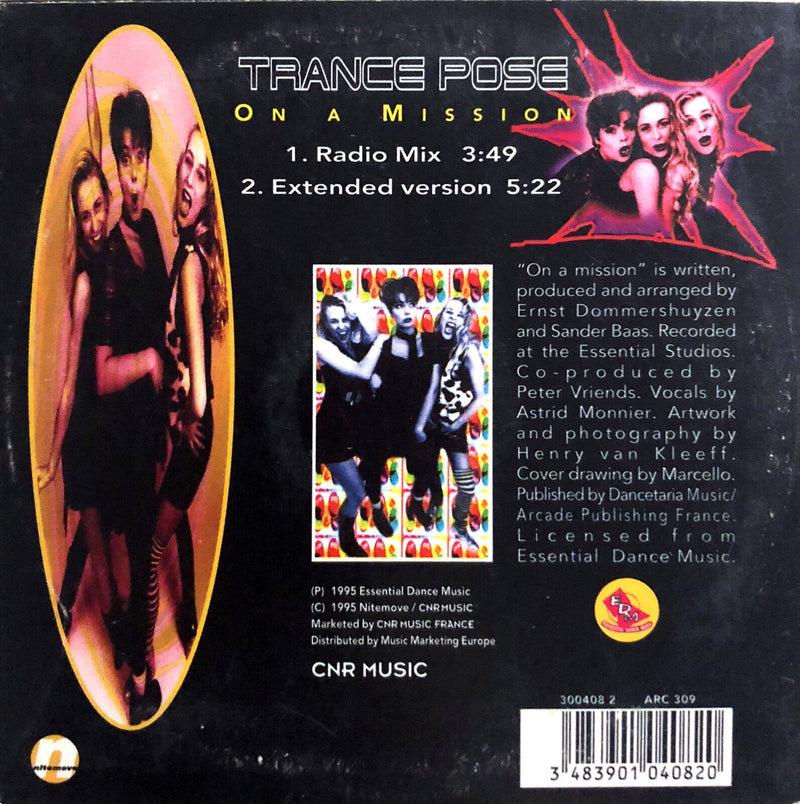 Trance Pose CD Single On A Mission - France (VG+/VG)
