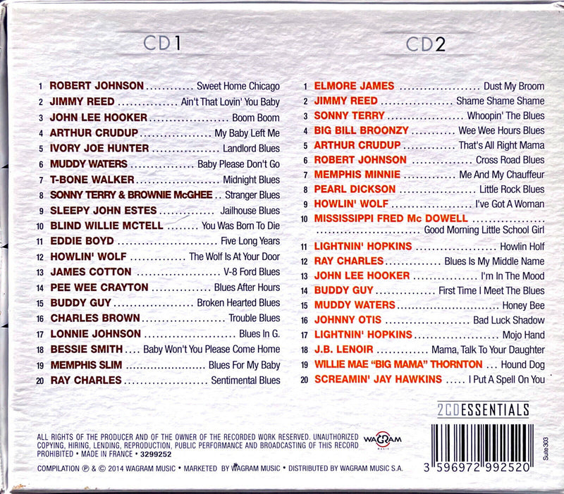 Compilation 2xCD Essentials Blues