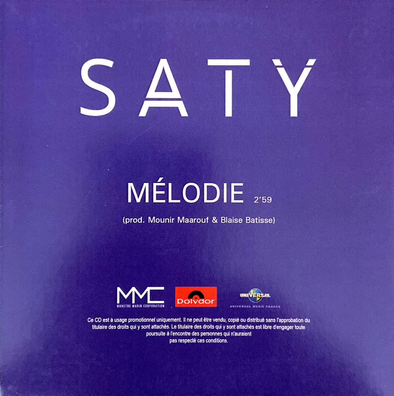 Saty CD Single Mélodie - Promo - France (EX/M)