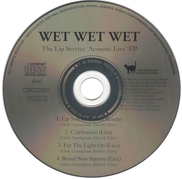 Wet Wet Wet ‎Maxi CD The Lip Service 